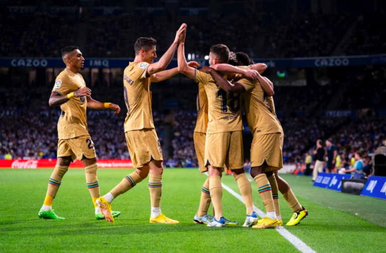 barca sociedad lewandowski goals la liga roundup